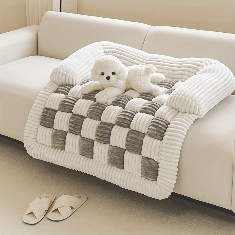 Pet Beds - Plaid Pet Bed Mat , Super
