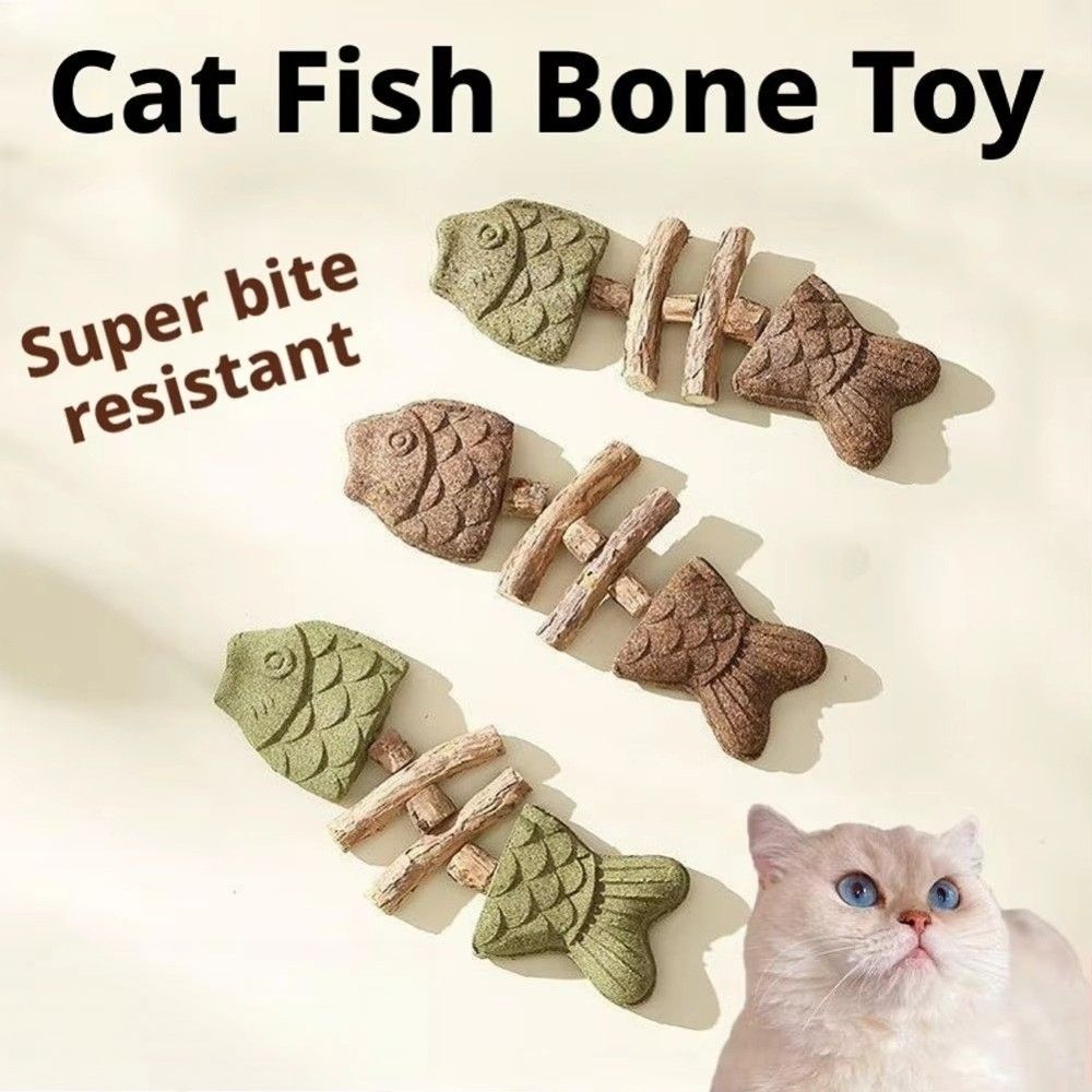 Fish Bone Shape Cat Molar Stic - Teeth Cleaning Dog Chew Bone ulasan dan harga