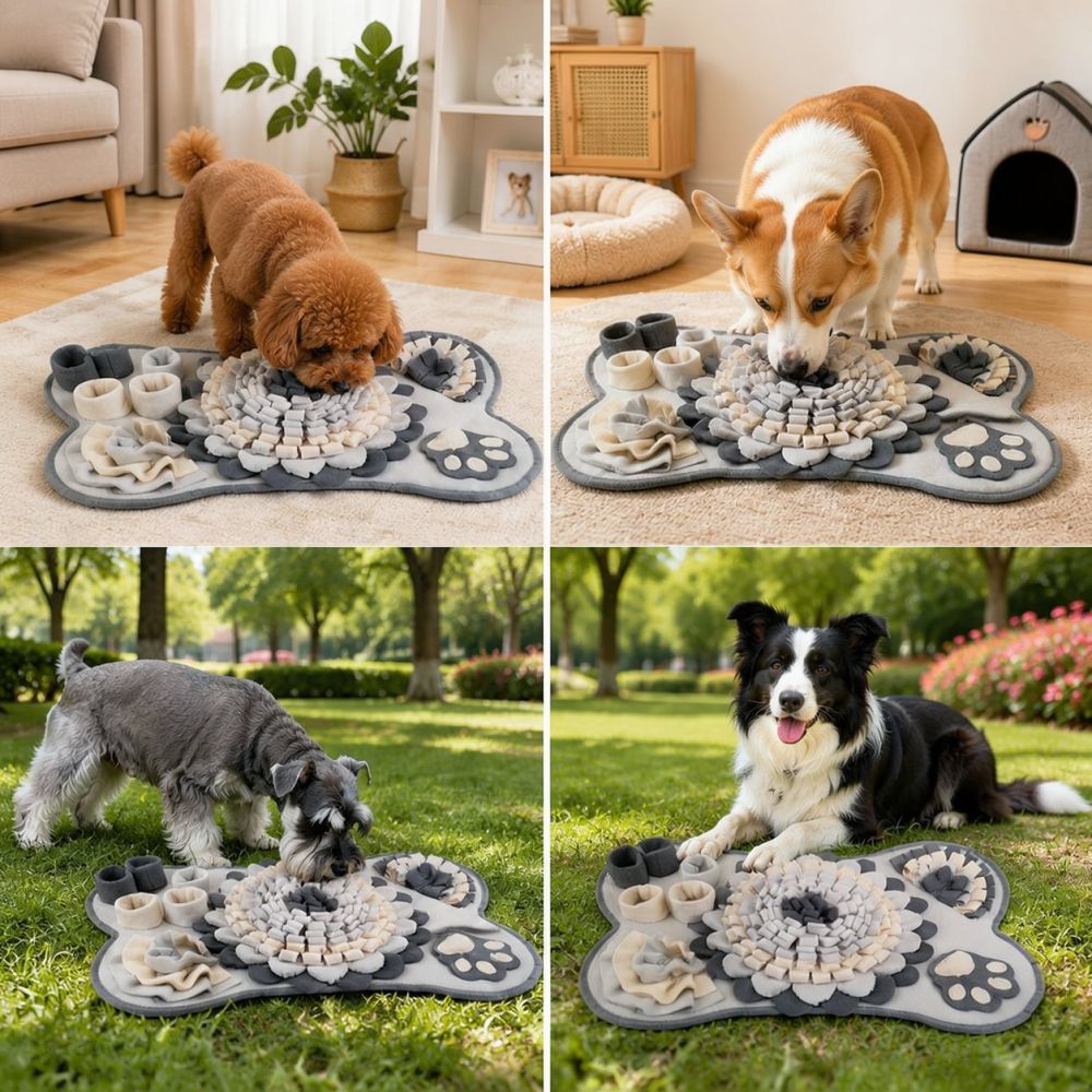 Bone Shape Dog Snuffle Mat Pet - Dog Puzzle Feeder Toy ulasan dan harga
