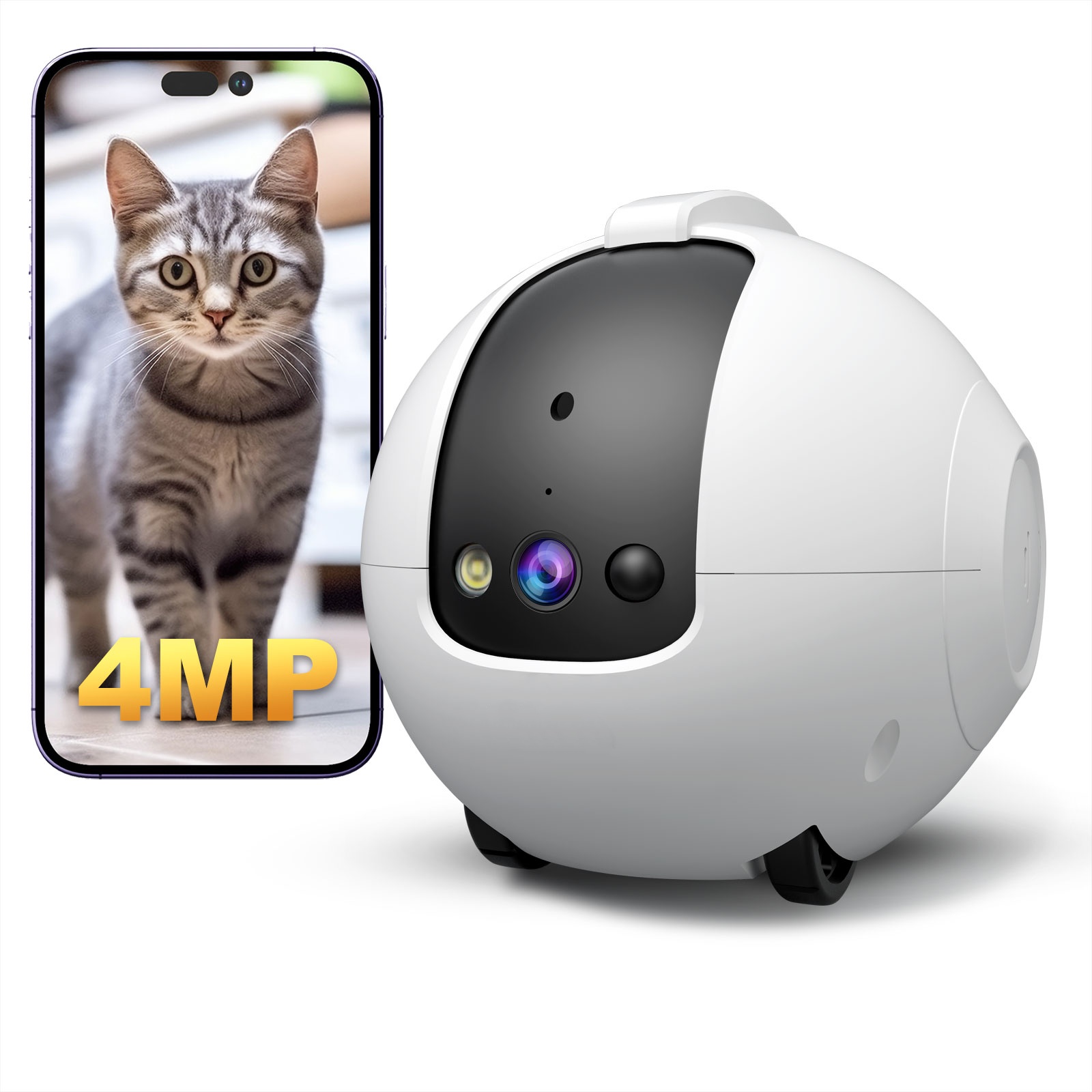 Pet Camera Robot 4MP Pet Compa - Cat Toys ulasan dan harga